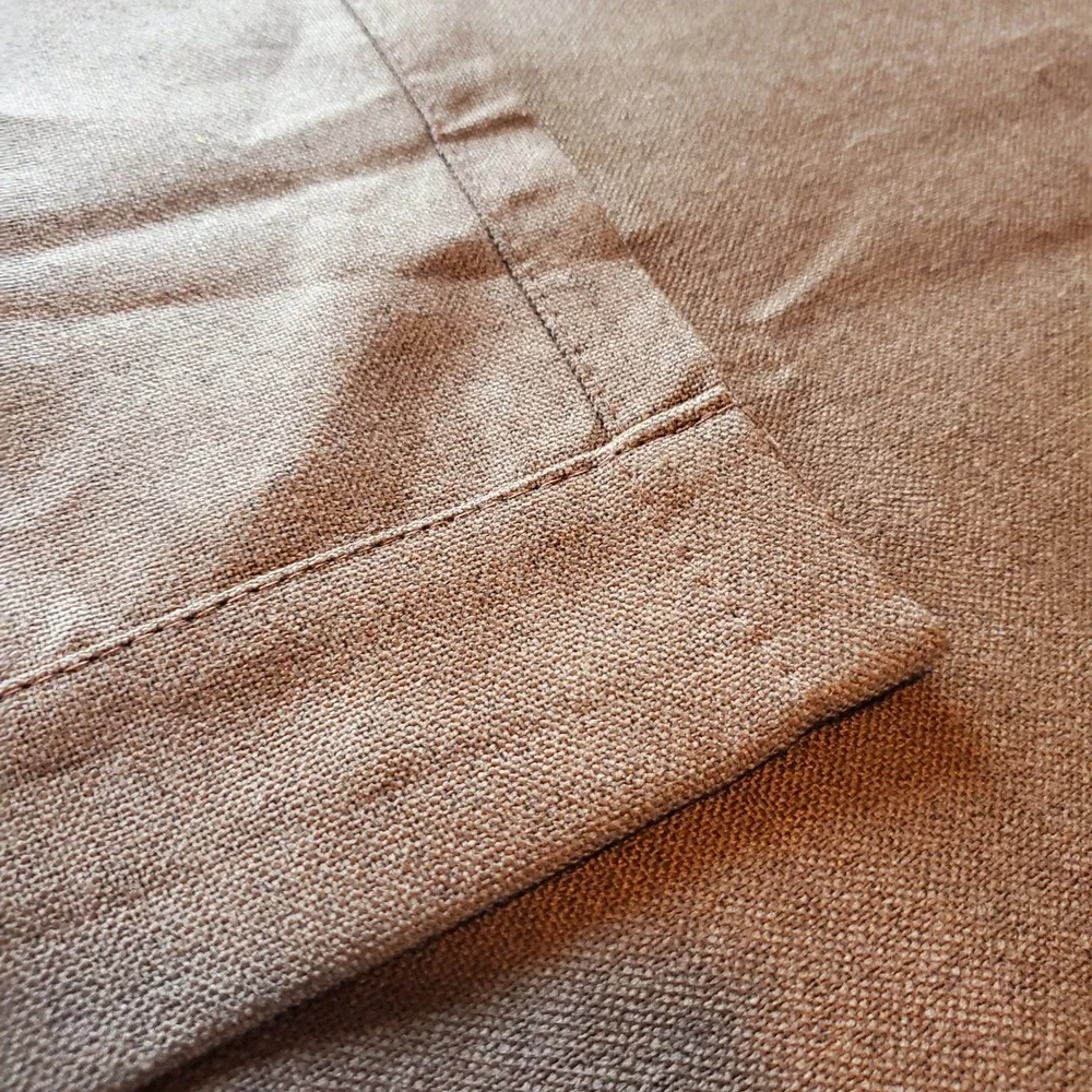 2 Chocolate Brown‎ Linen Blend Back Tab Curtain Panels 52x102 Solid Textured